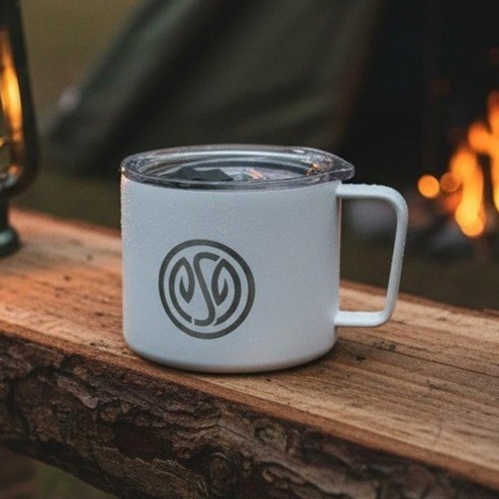MiiR White Insulated Camp Mug, Stainless Steel Coffee Cup, Lidded Drinkware